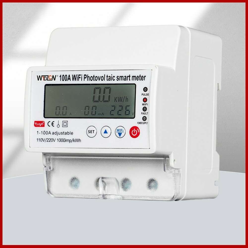 Tuya WiFi Intelligent Photovoltaic Meter Breaker Timer Multifunctional Solar Bidirectional Hour Mete