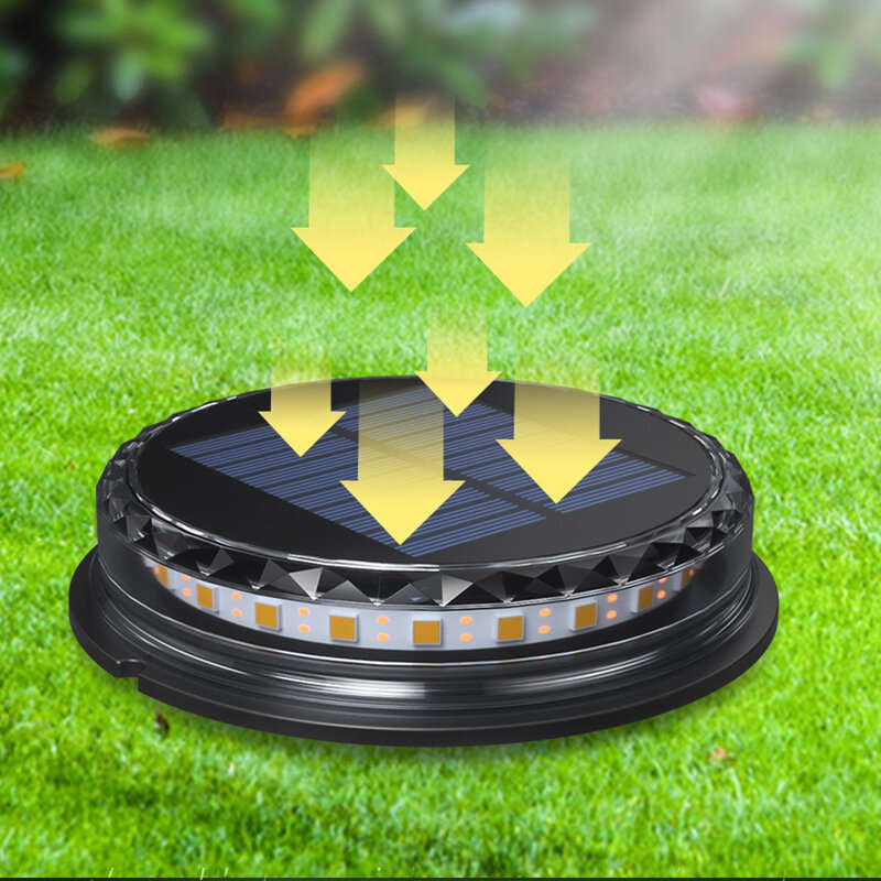 2 Pcs - 17LED Solar Light Outdoor Waterproof Solar Garden Lights Solar Lamp Underground Sensing Land