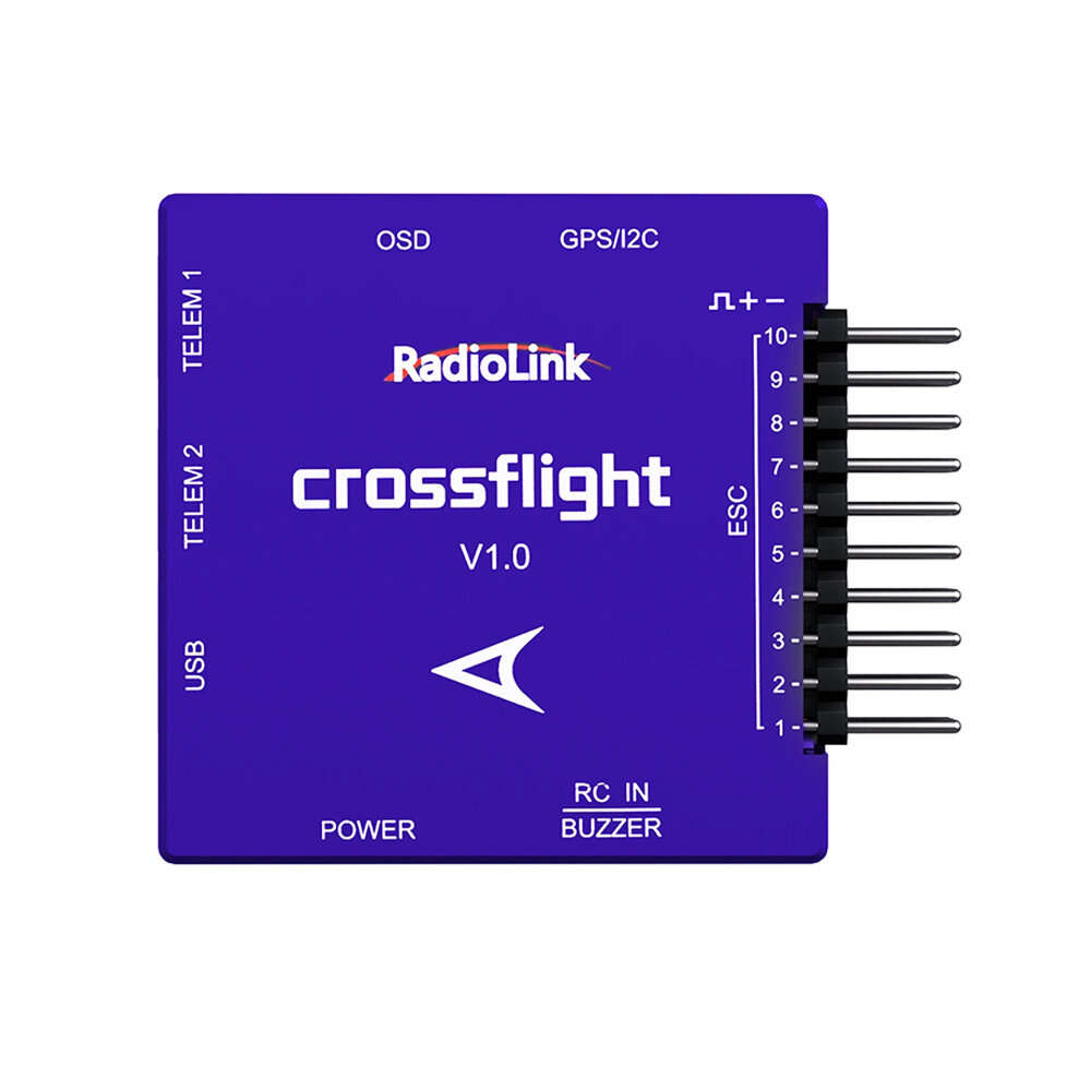 Flight Controller - Radiolink Crossflight Flight Controller 2-12S 10 PWM FC wih OSD Module for FPV R