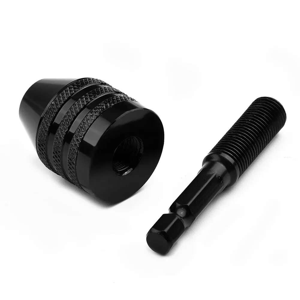 #C - Mini Keyless Drill Chuck 1/4 Inch Hex Shank Quick-Change Converter Aluminum Alloy Sturdy Versat