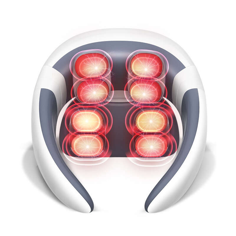 White - KONKA H99 Neck Massager 15 Intensity Levels 6 Massage Modes USB Rechargeable Shoulder Neck M