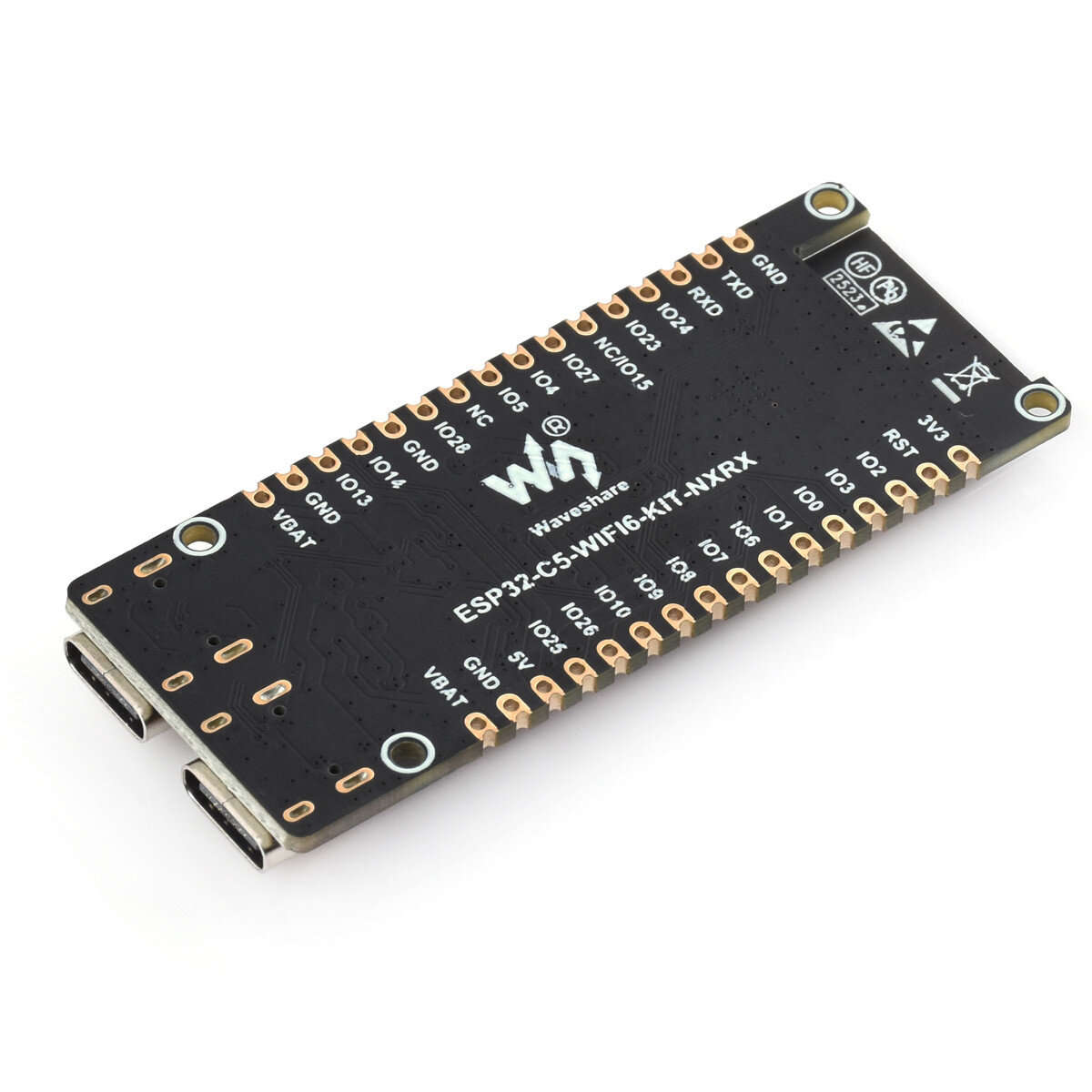 Pin Header Soldered - Waveshare ESP32-C5 WROOM-1 Series Module Dual-Band Wi-Fi 6 Bluetooth 240MHz RI