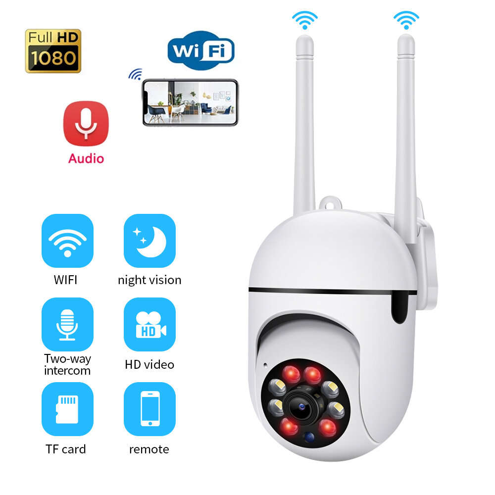 1080P PTZ Wifi IP Surveillance Camera Outdoor Two-way Audio Wireless Camera H.264 Audio
