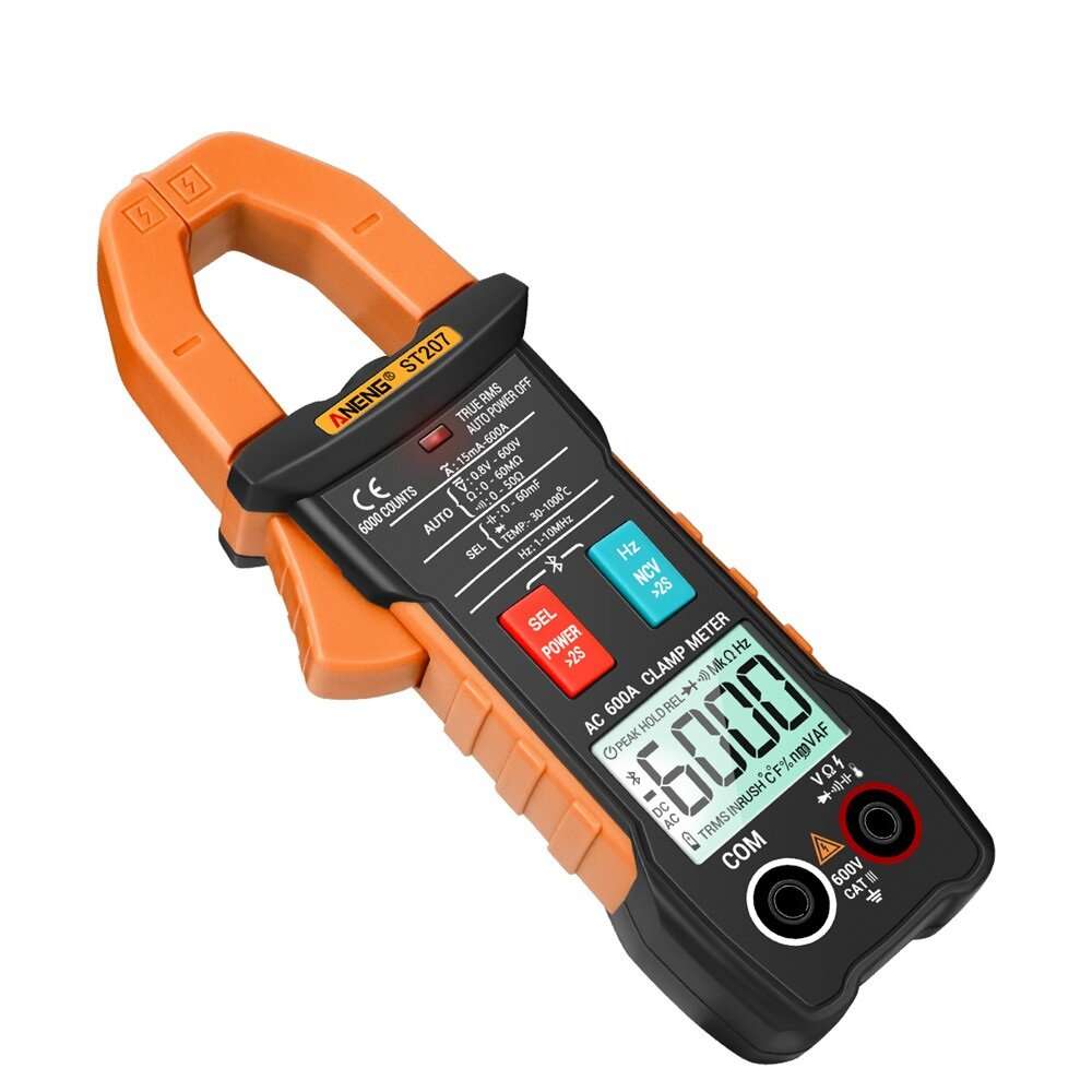 ANENG ST207 Digital bluetooth Multimeter Clamp Meter 6000 Counts True RMS DC/AC Voltage Tester AC Cu