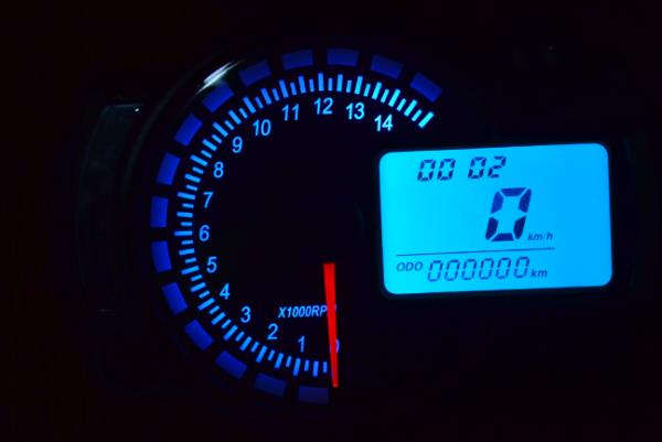 12V 15000Rpm Motorcycle Speedometer Odometer Adjustable Waterproof Lcd Digital