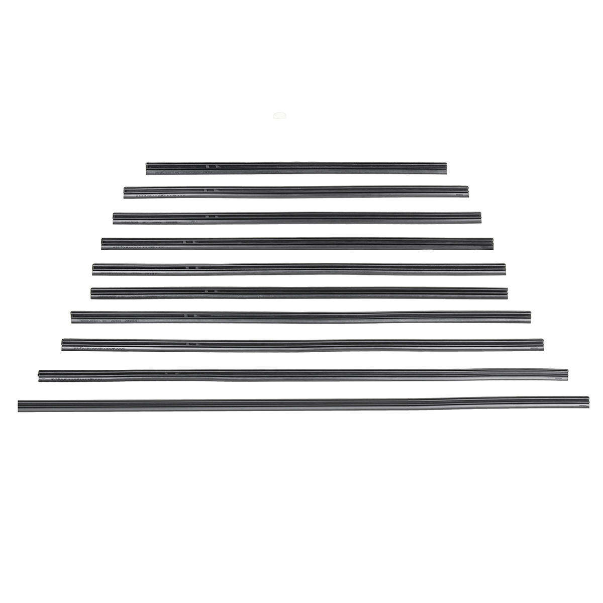 Car Windscreen Wiper Blade Rubber Strip Refill Soft For 3 Section Wiper Blades - 26inch