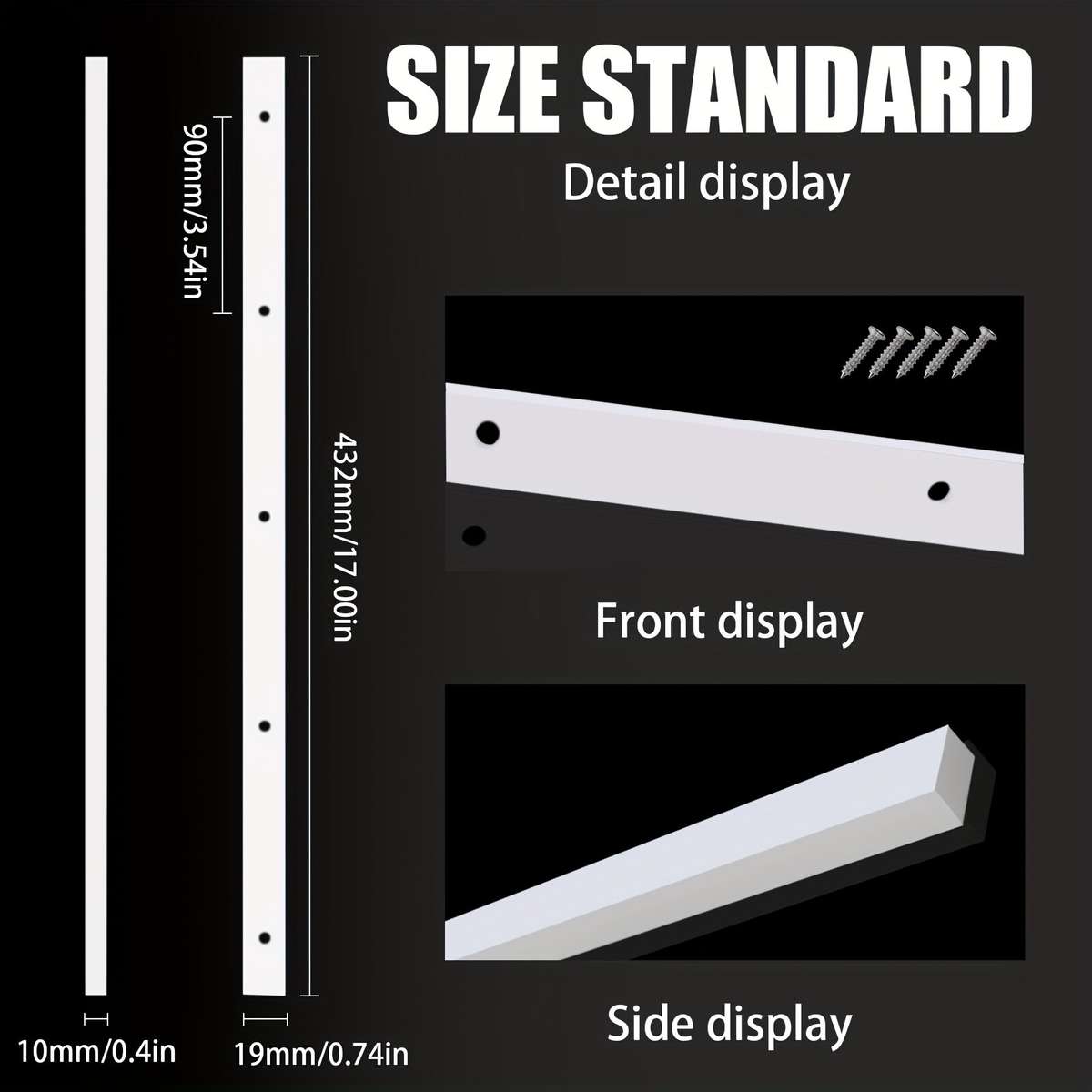 White - 2PCS Table Saw Crosscut Sled Miter Bars with Pre-drilled Holes 3/4" x 3/8" x 17" Precise Woo