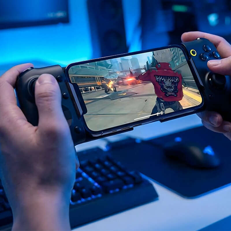 Black - EasySMX M20 Type-C Mobile Gaming Controller with Hall Effect Joystick Extendable 215mm 1KHz