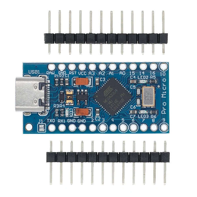Micro Interface - Pro Micro ATmega32U4 5V 16MHz ATmega328 for ArduinoPro Mini with 2 Row Pin Header