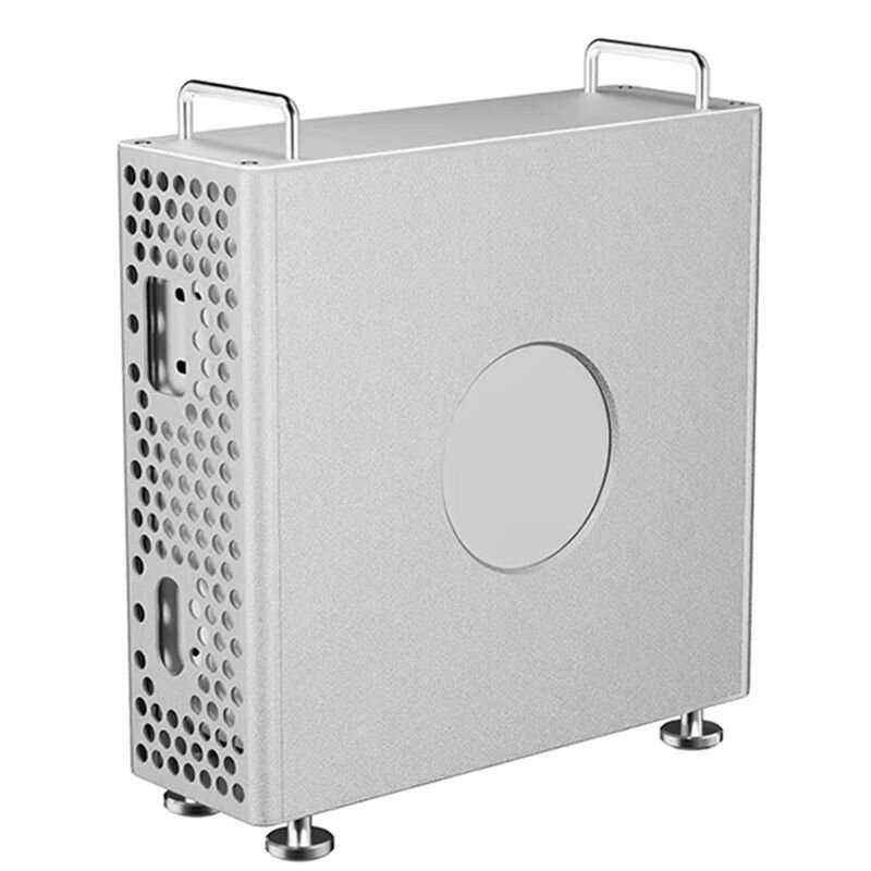 Silver - MM404 Mac/Mini Computer Host Aluminum Alloy Protective Shell Heat Dissipation Shockproof Co