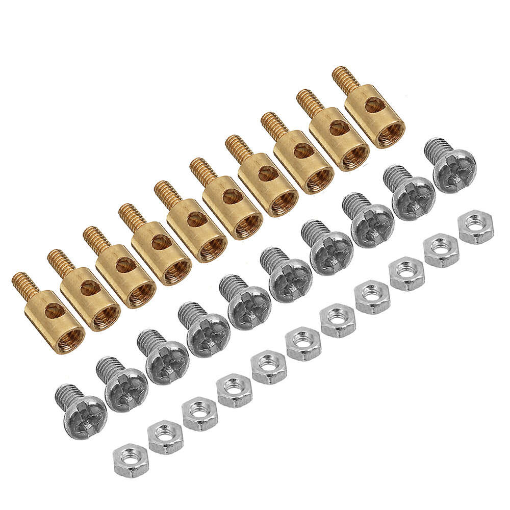 100 Pcs - 1.3mm 1.8mm 2.1mm 2.5mm 3.1mm Adjustable Pushrod Connectors Linkage Stoppers For RC Airpla