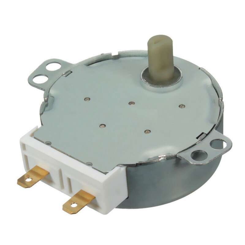 White - Microwave Oven Synchronous Turntable Motor AC220-240V 7MM Shaft Diameter Universal Replaceme
