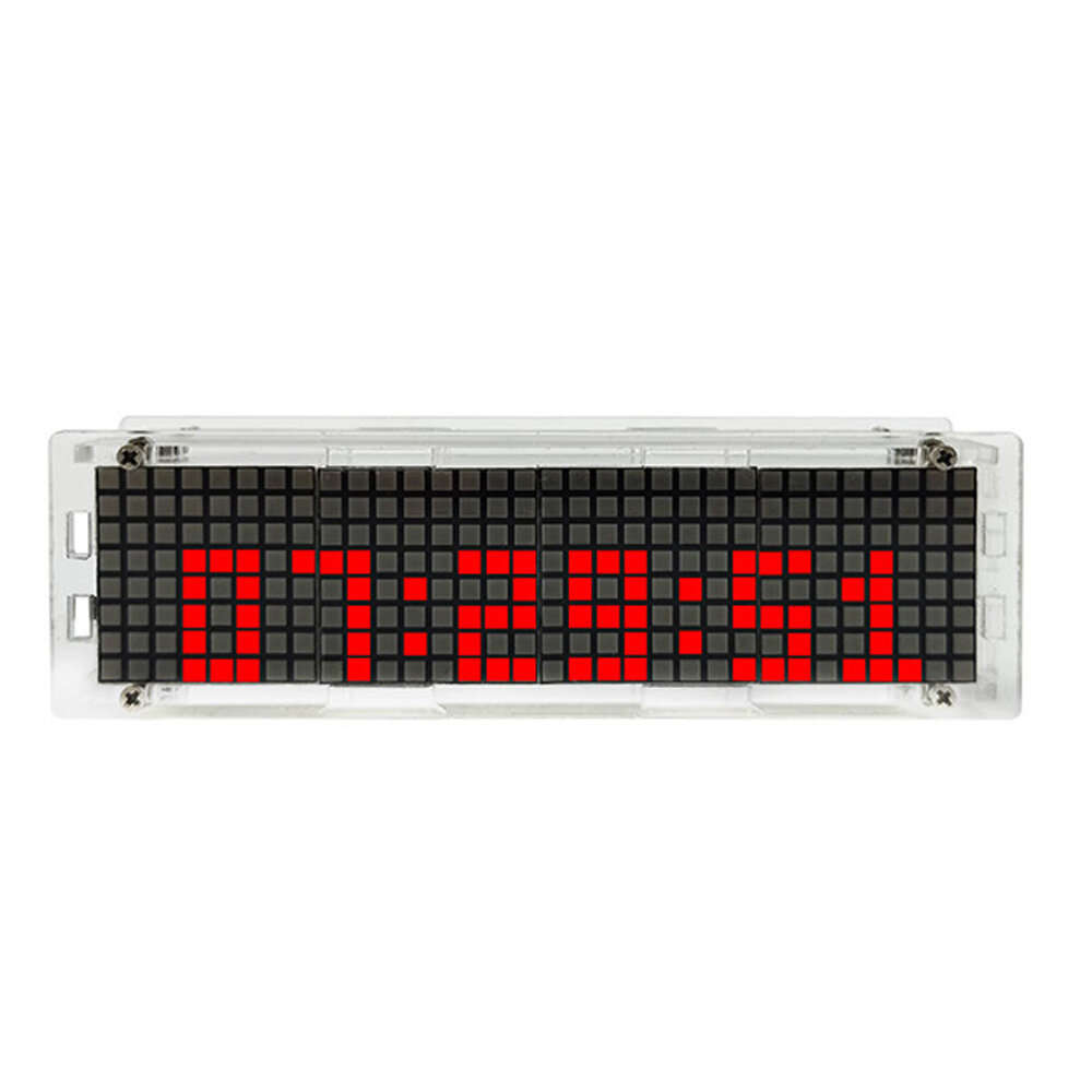 Blue - Voice-Controlled LED Music Spectrum DIY Kit Dot Matrix Clock Electronic Soldering Music Rhyth