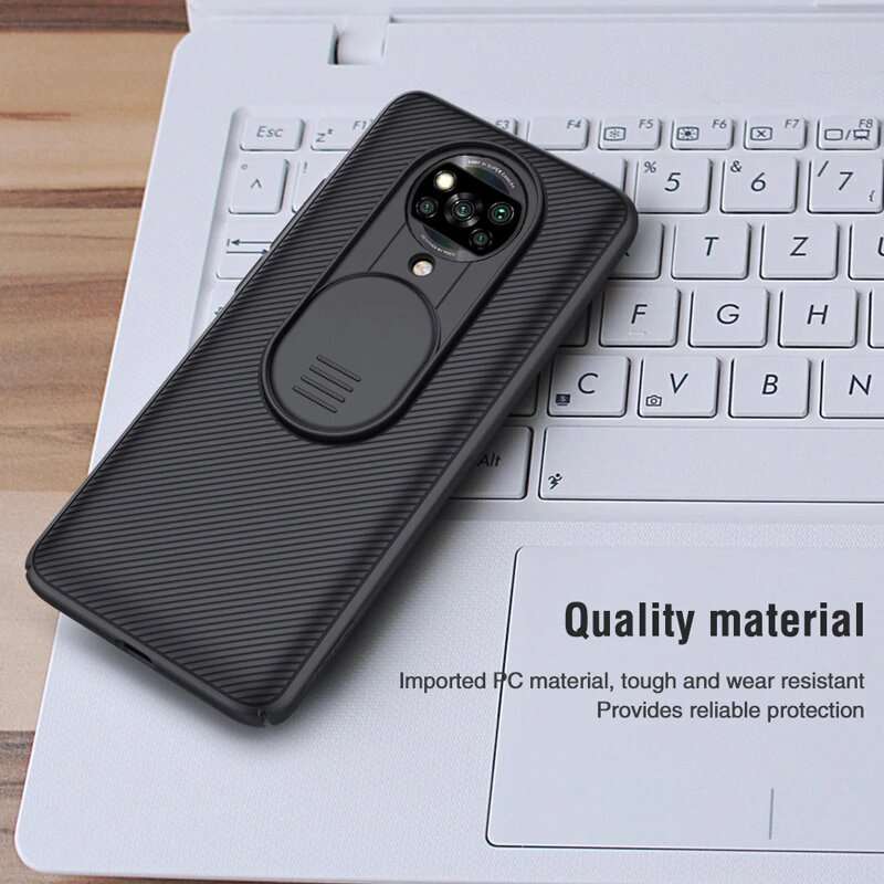 Nillkin For Poco X3 Pro /  Poco X3 Nfc Case Bumper With Slide Lens Cover Shockproof Anti-Scratch Tpu