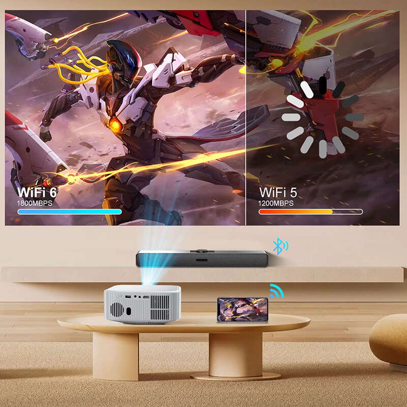 EU Plug - [Netflix Officially] Salange P92MAX Smart Projector Android 13 Licensed 12000 Lumens 1080P