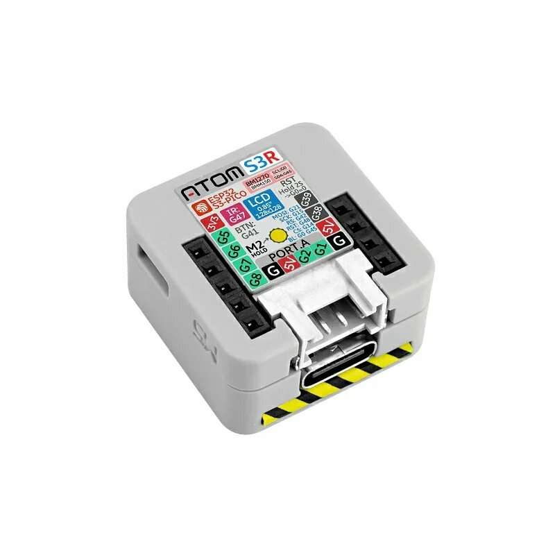 White - M5Stack ATOMS3R Development Kit ESP32-S3 0.85 Inch Screen 8MB PSRAM 128x128 IPS 6 Axis IMU &
