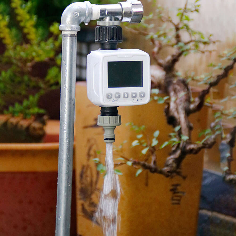 Intelligent Irrigation Timer Ipx5 Waterproof Irrigation Controller Lcd Screen Display 6 Groups Indep
