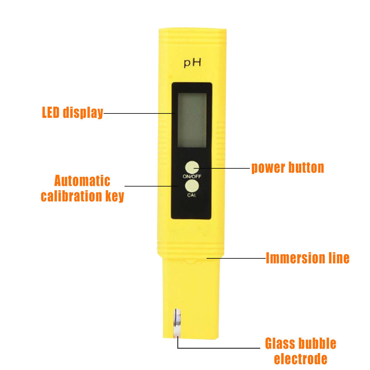 Digital LCD 0 ~14.0 PH PH Meter Pen of Tester Automatic Calibration PH Meters For Water Hydroponics