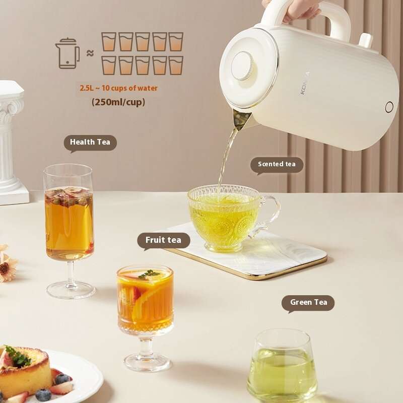 Insulated Version - KONKA 2.5L 1800W Electric Kettle Water Boiler & Thermos 2-in-1 Fully Automatic I