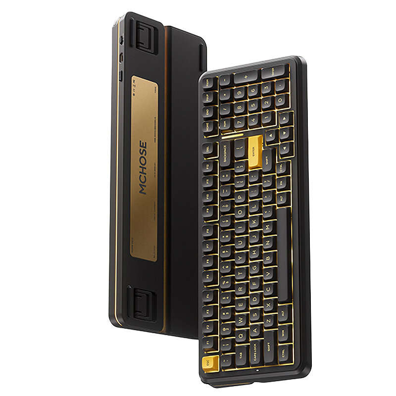 Orange - MCHOSE K99 V3 Tri-mode Mechanical Gaming Keyboard 98-Keys Gasket Structure RGB Light Dual 8