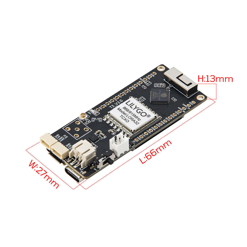 868MHZ - LILYGO T3 V3.0 TCXO LoRa SX1276 ESP32 WiFi Bluetooth Module 0.96 Inch OLED Display 4MB Flas