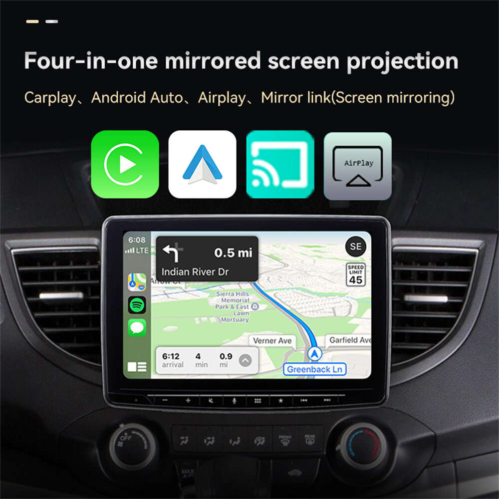 Colorful - LAESD Q1AS 4-in-1 Wireless CarPlay/Android Auto/Mirror Link/AirPIay Adapter USB Plug and
