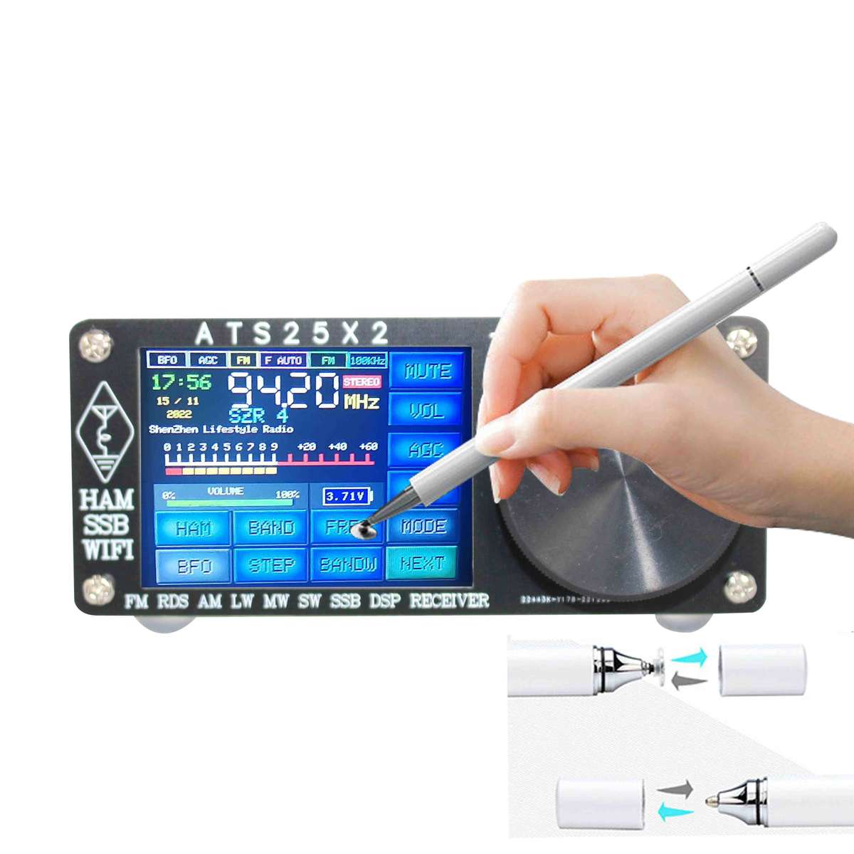 Type A - ARINST ATS-25X2 FM APP 4.14 Network WIFI Configuration Full-band Radio With Spectrum Scanni