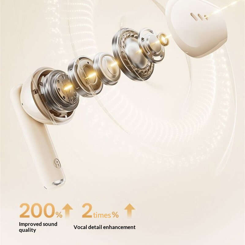 Black - LENOVO EA169 TWS Earbuds Wireless bluetooth 5.4 Earphone 13mm Large Composite Driver ENC Cal
