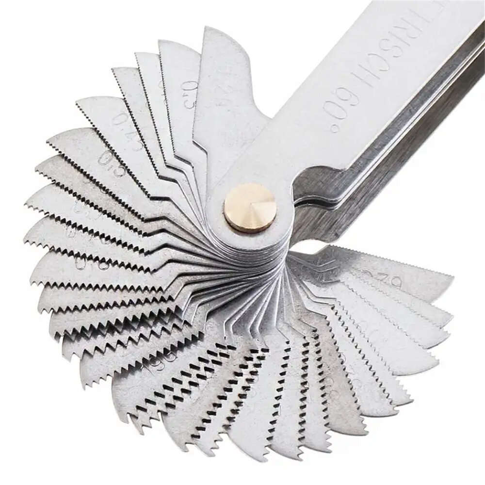 58PCS Metric & Imperial Screw Thread Pitch Gauge Stainless Steel Portable Accurate Precision Tool fo