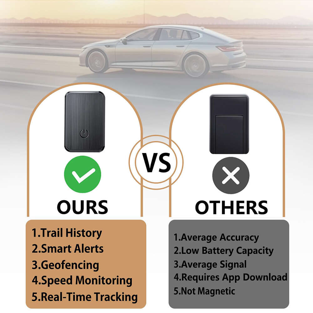 Black - Mini Car GPS Tracker GPS Real Time Car Locator Full Global Coverage Long Standby GPS Tracker