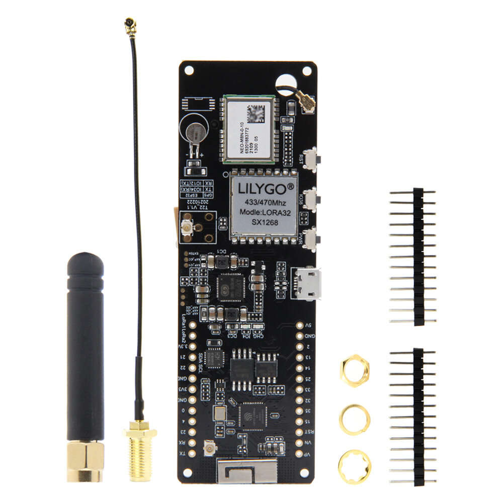915MHZ - LILYGO T-Beam NEOM8N IPEX ESP32 LORA WiFi Wireless Bluetooth Module 18650 Battery Holder