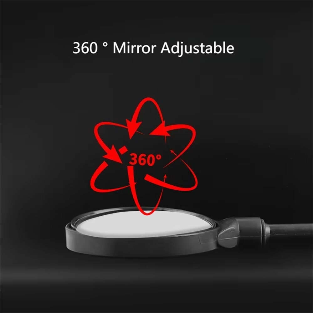 2pcs - BENGGUO 1/2Pcs Bicycle Hose-adjustable HD Rearview Mirror 360 Degree Adjustable Wide Angle Sh