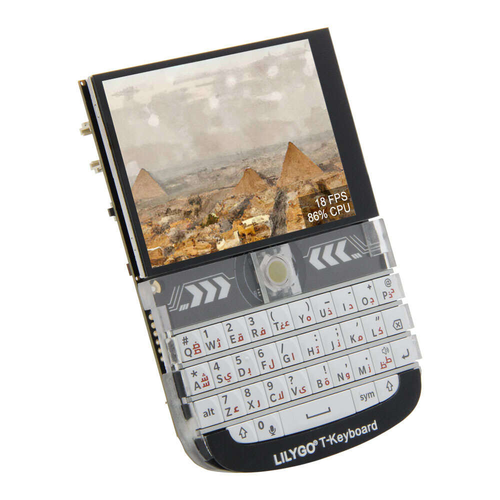 Black - LILYGO T-Deck ESP32-S3 LoRa 2.8 inch LCD Development Board LoRaWAN Long Range 433MHz 868MHz