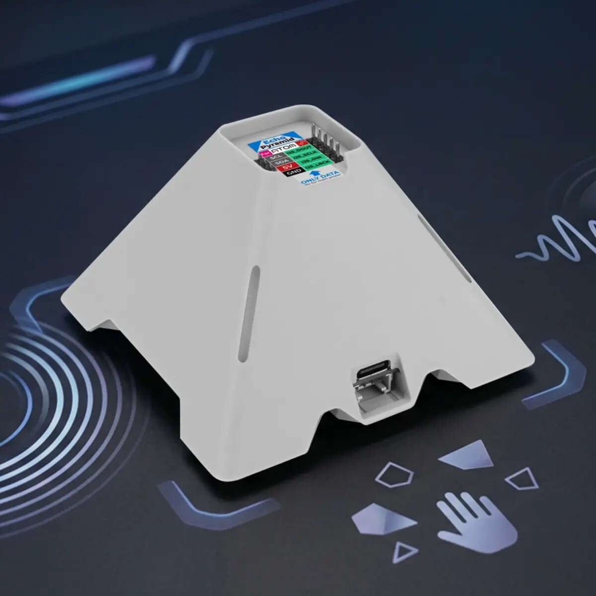 White - M5Stack Voice Pyramid Smart Speaker Base without M5Atom STM32G030F6P6 ES8311 ES7210 AW87559