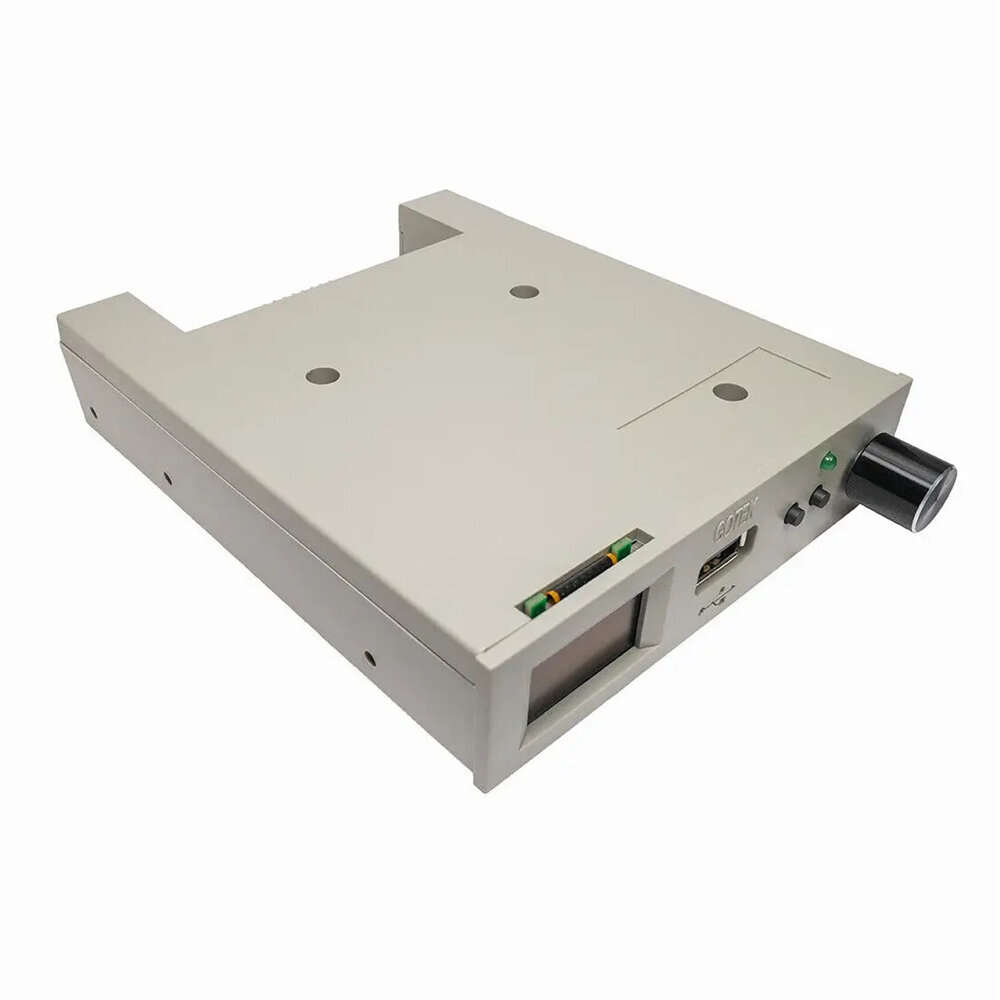 Black - SFRM44-U100LQD-435 Floppy Drive Emulator with OLED Screen & Rotary Encoder OLED Flash Floppy