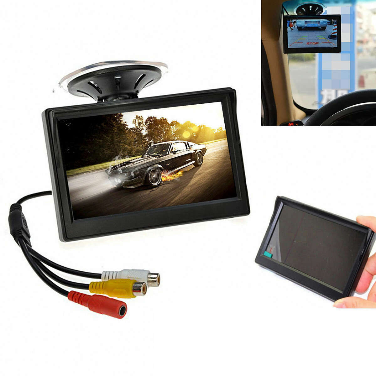 5 Inch Wireless Car Reversing Backup Camera Vehicle Rear View Monitor Parking Kit