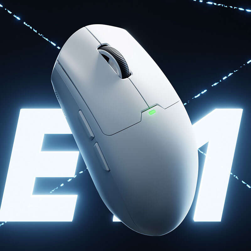 White - EWEADN E11Pro Tri-mode Wireless Gaming Mouse PAW3311 Sensor 24000DPI Dual 1K Return Rate 500