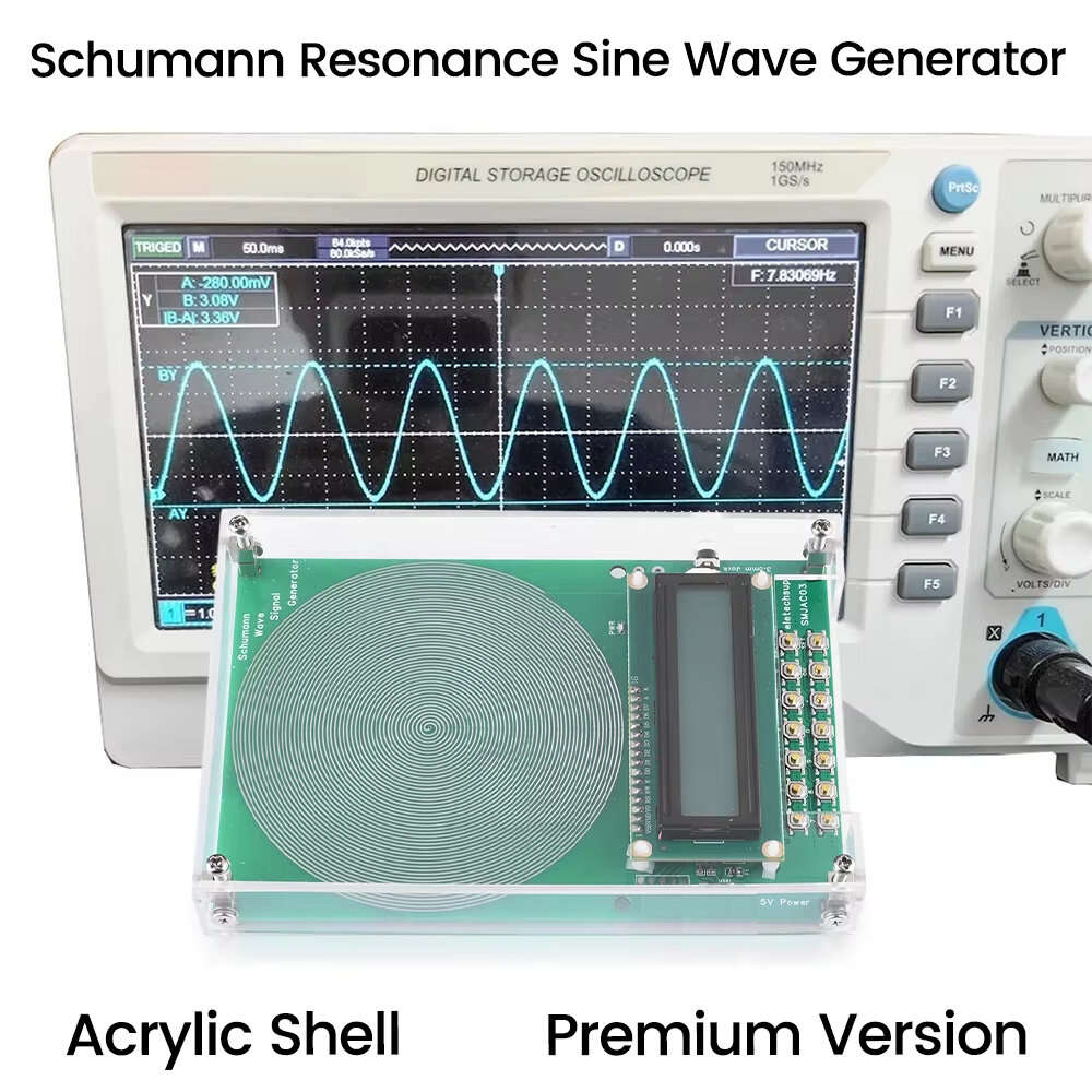 With Shell - 7.83Hz Schumann Waves Resonance Generator Ultralow Frequency Pulse Audio Resonator 0.01