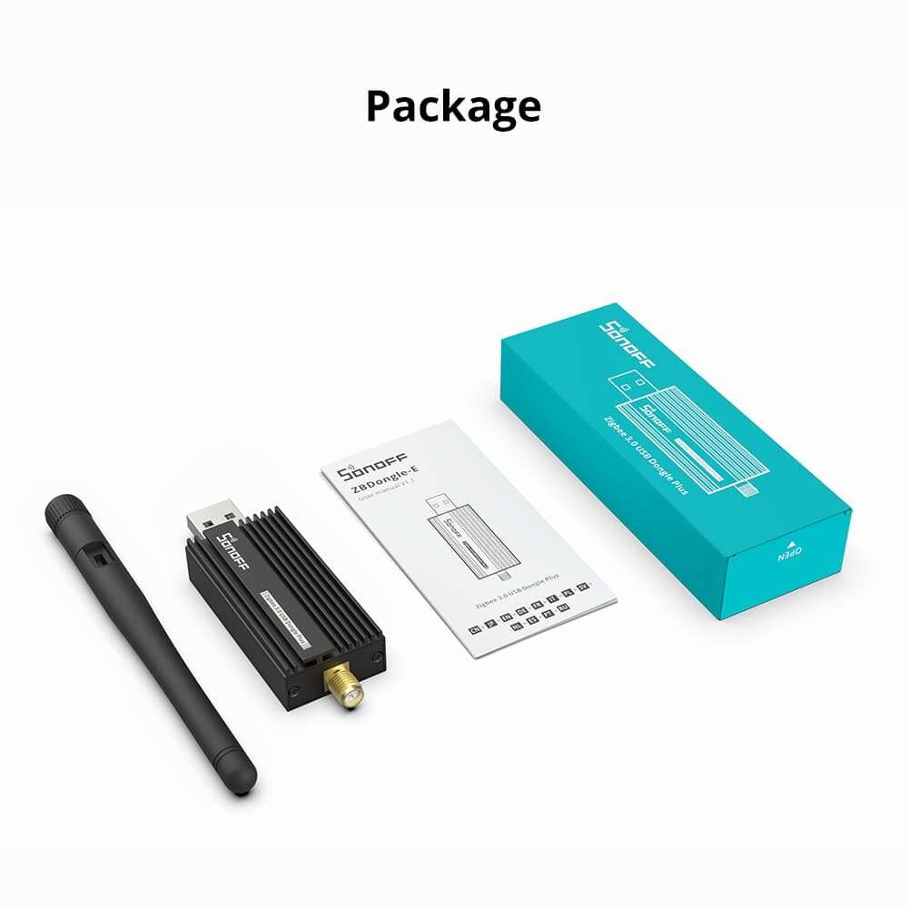 Black - SONOFF ZB Dongle-E USB Dongle Wireless Zigbee3.0 Bridge Gateway Smart Home Interface Capture