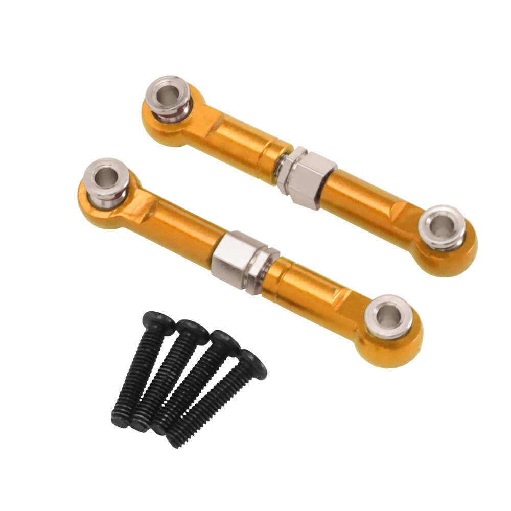 Silver - Upgraded Metal Parts Adjustable Front Steering Tie Rod Set for MJX 14211 HYPER GO 1/14 RC C