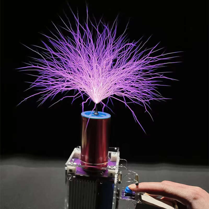 Pro version - Handheld Tesla Coil PRO High Voltage Arc Generator 9-12.6V Power Compact Design Electr