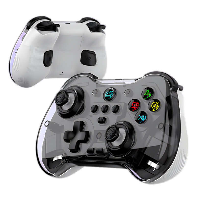 White - Z01X bluetooth Gaming Controller Wireless Six-axis Gamepad with Hall Effect Joystick Trigger