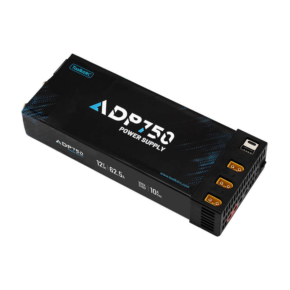 AU Plug - ToolkitRC ADP750 750W 12V 62.5A Smart Power Supply 7 Port Versatile Multi-port Output with