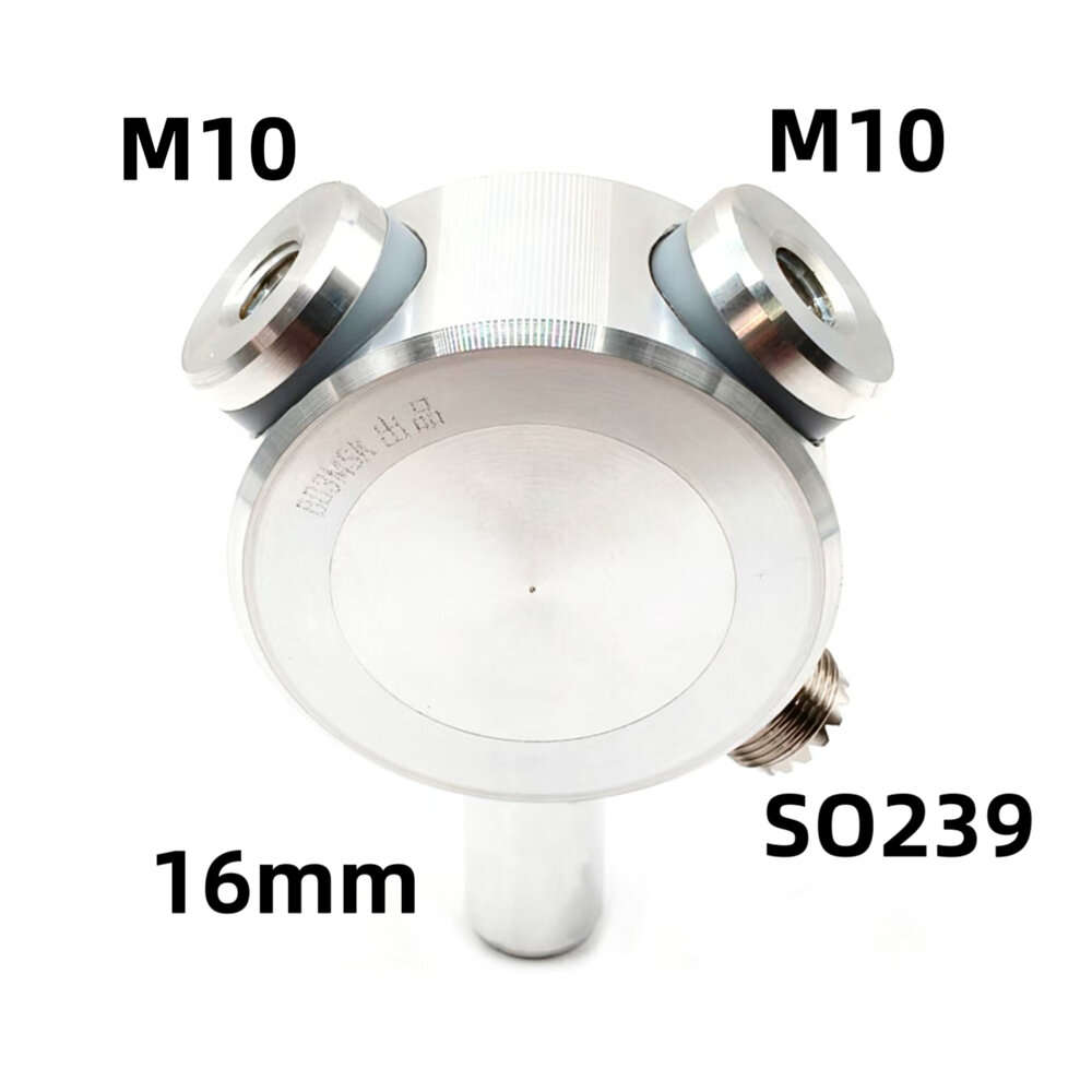 Silver - Portable MSK-V6-2 Vertical Antenna Balun Base 7-30MHz SWR 1.5 M10 SO239 Connector for Multi