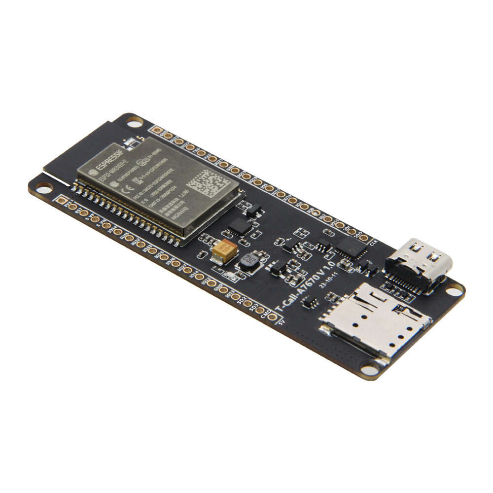 Black - LILYGO T-Call A7670 4G 2G ESP32 Development Board A7670E LTE GSM Cellular Network ESP32-WROV