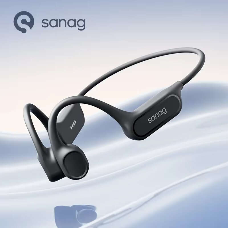 Blue - SANAG B33S Bone Conduction Earphone bluetooth V6.0 Headset IPX8 Waterproof Built-in 32G Memor