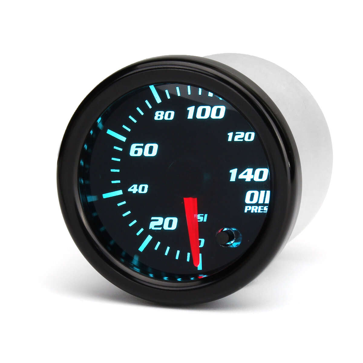 Universal 2" 52mm 12V Oil Pressure Gauge Meter W/Sensor 7 Color LED Tinted Face