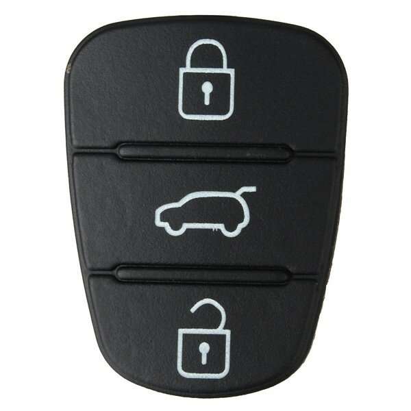 3 Button Remote Key Fob Case Shell Rubber Pad For Hyundai I10 I20 I30 Flip Key