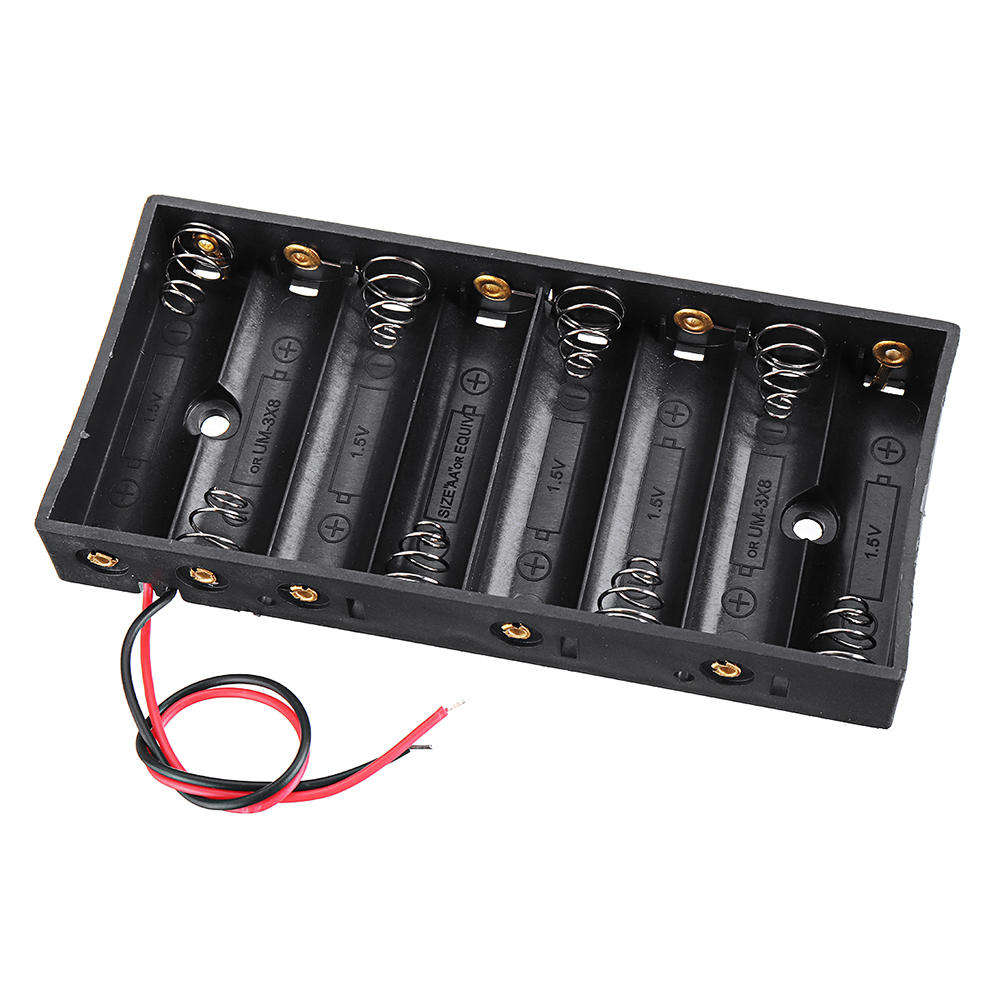 8 Slots AA Battery Box Battery Holder Board for 8xAA Batteries DIY kit Case