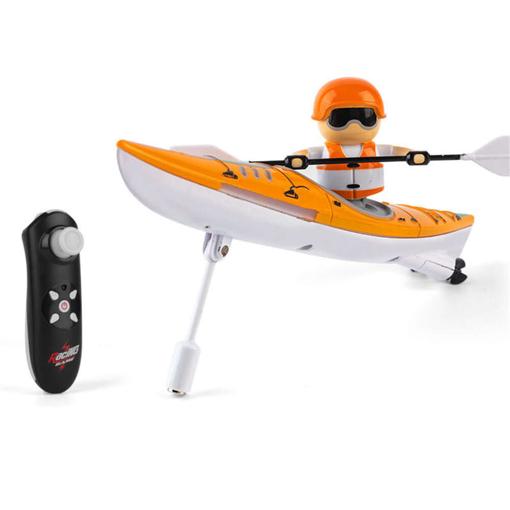 Blue - HC 810 RTR 2.4G RC Boat Colorful Paddle Remote Control Rowing LED Lights 360 Driving Dual Mod